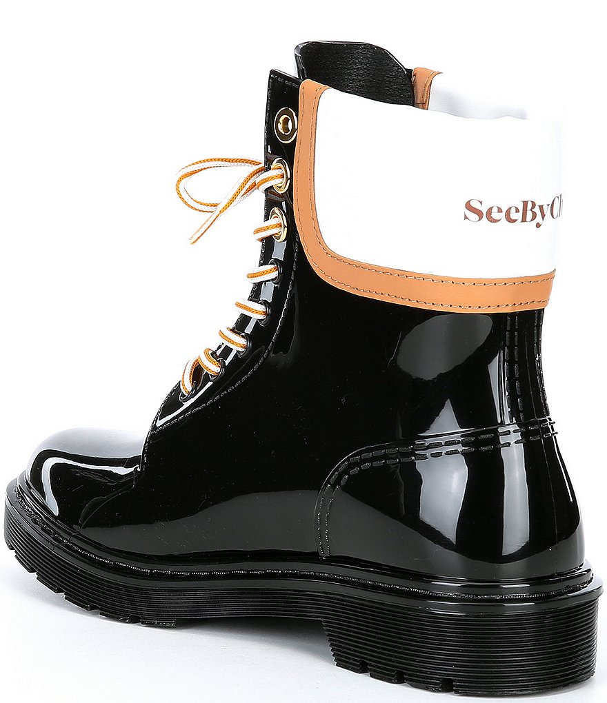 See By Chloe Florrie Lace-Up Rainboots