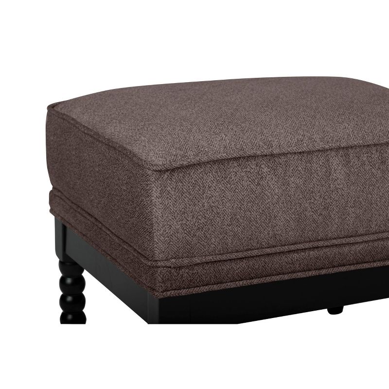 Colonnade Spindle Square Ottoman Gunmetal - Studio Designs Home