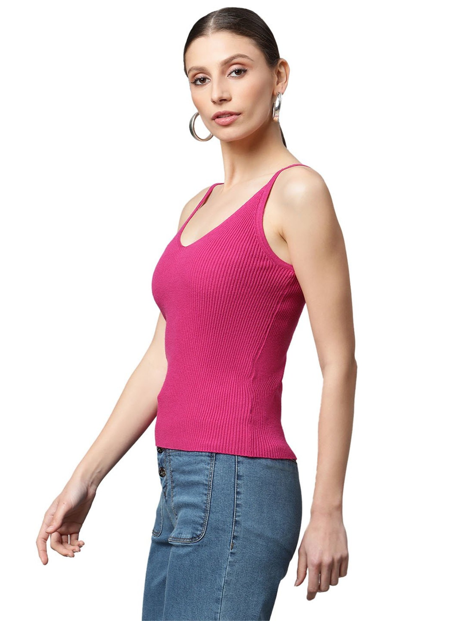 Global Republic Pink Knitted Slim Fit Top