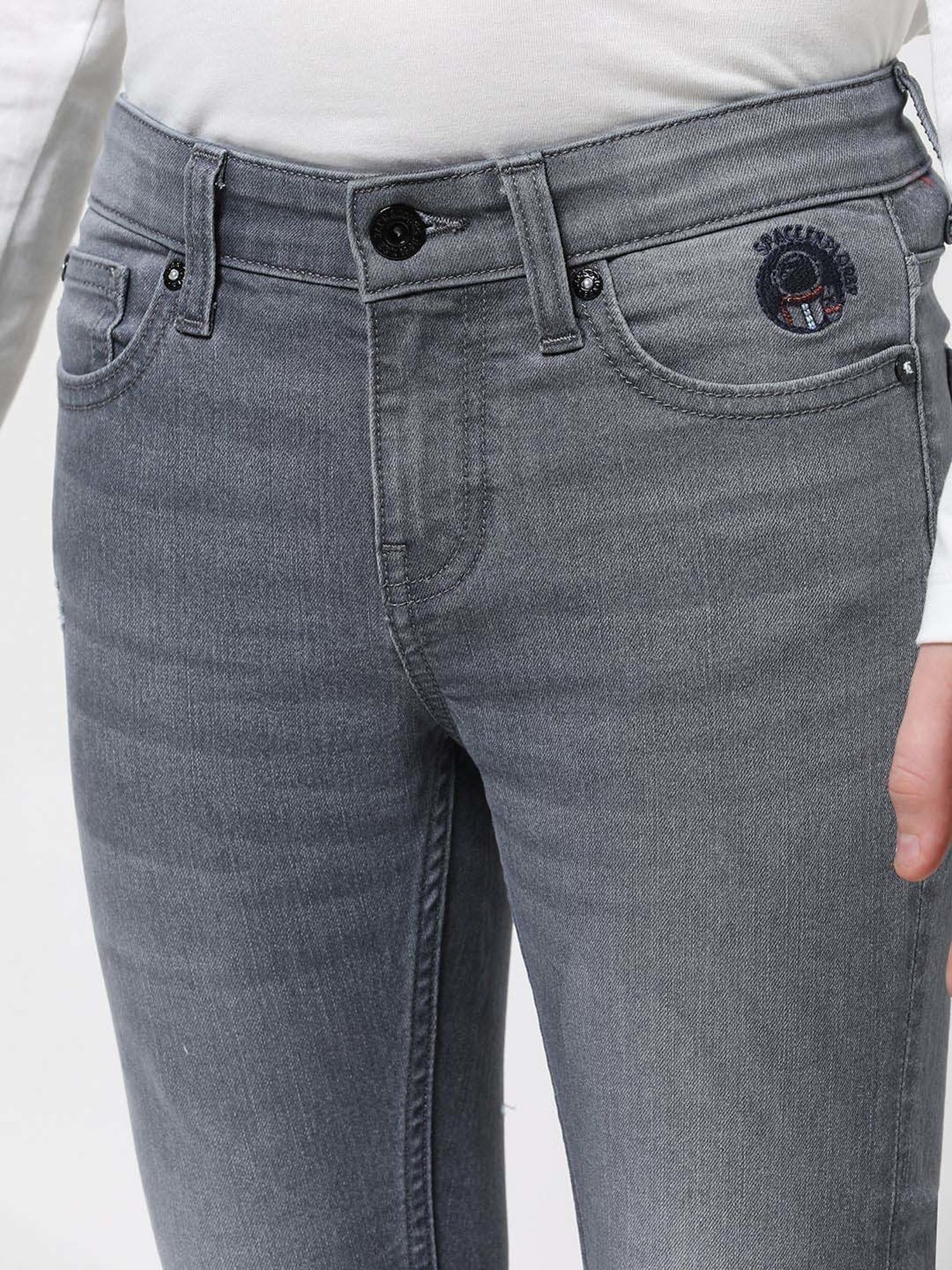 Pepe Jeans Boys Dark Blue Solid Jeans