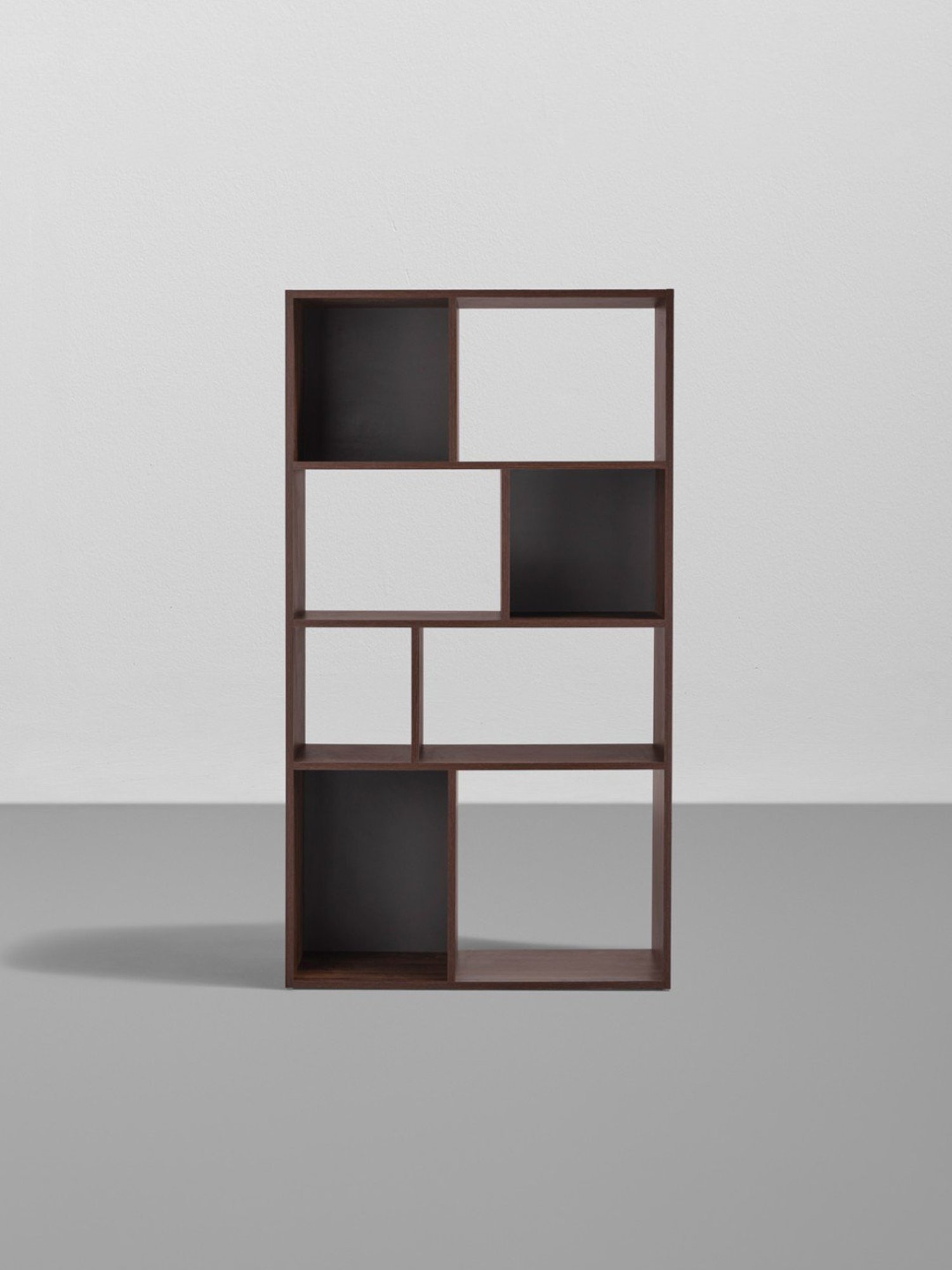 Sleepyhead Jigsaw Dark Brown & Slate Grey Engineered Wood Book Shelf (4 Shelves)