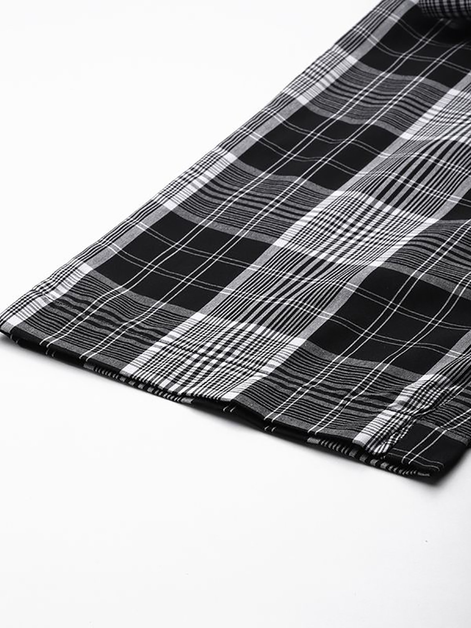 English Navy Grey Cotton Regular Fit Checks Lounge Pants