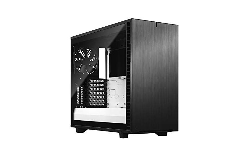 Fractal Design Define 7 Black & White Brushed Aluminum/Steel E-ATX Silent Modular Tempered Glass Window Mid Tower Computer Case