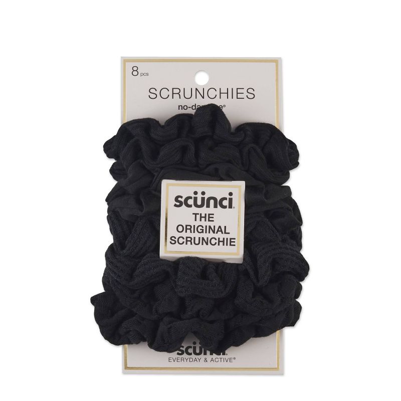 scunci Everyday & Active No Damage Large Interlock Twister Scrunchies - 8pk