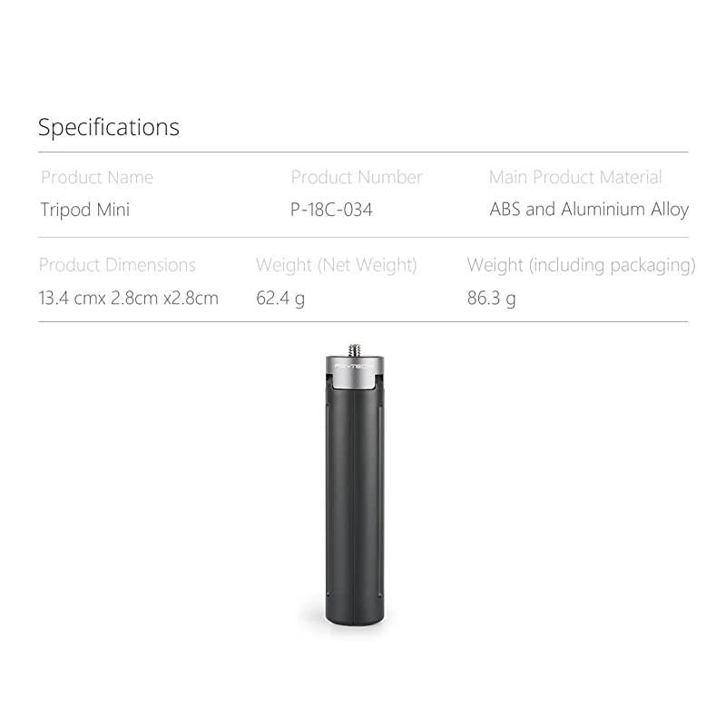 Tripod Mini Handle Compatible with OSMO Pocket 2 Gopro 9Gopro 8DJI OM4OSMO ActionOSMO PocketOSMO Mobile 3Feiyu Pocket