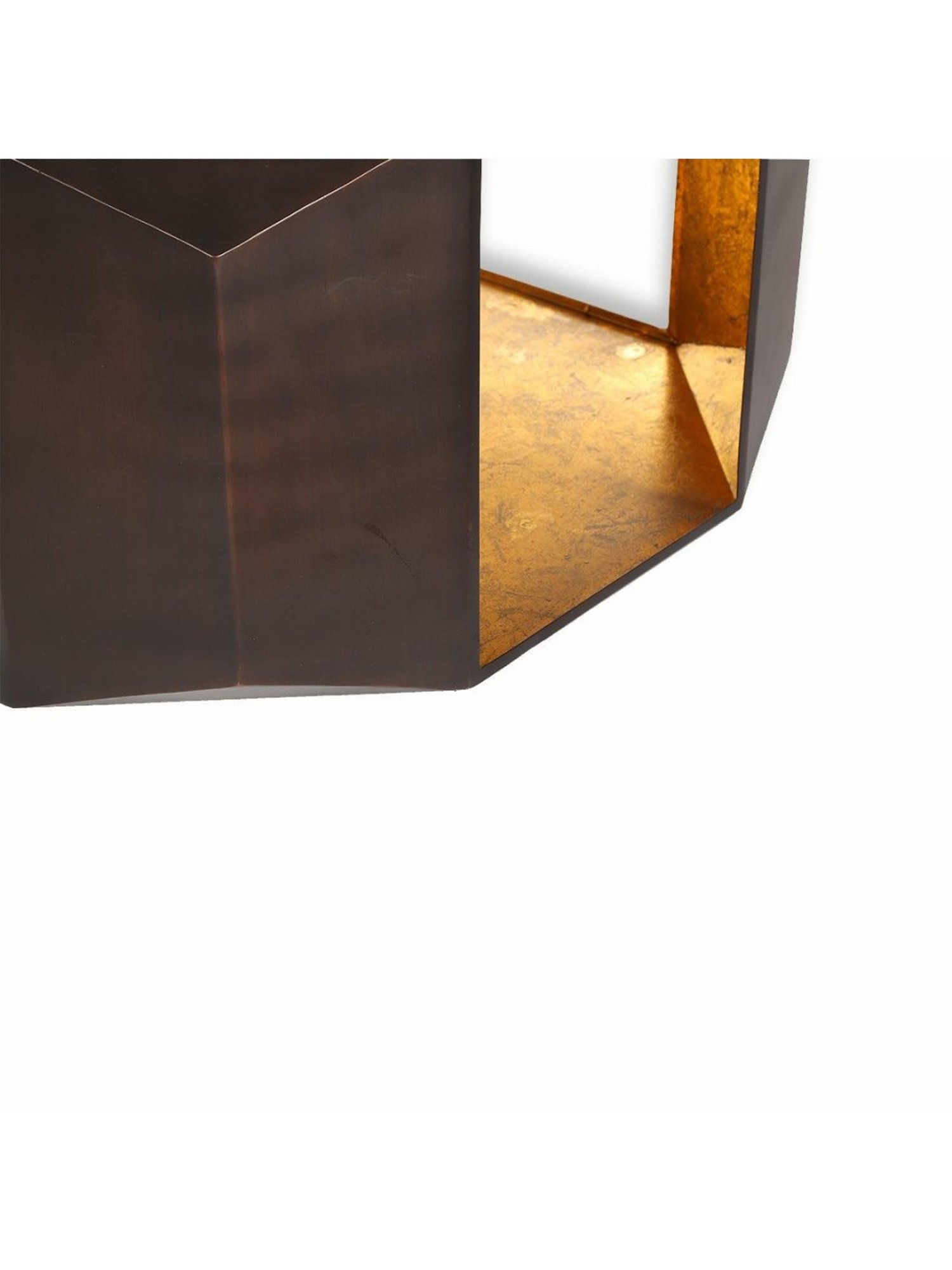 Home4U Origami Gold & Black Iron Coffee Table