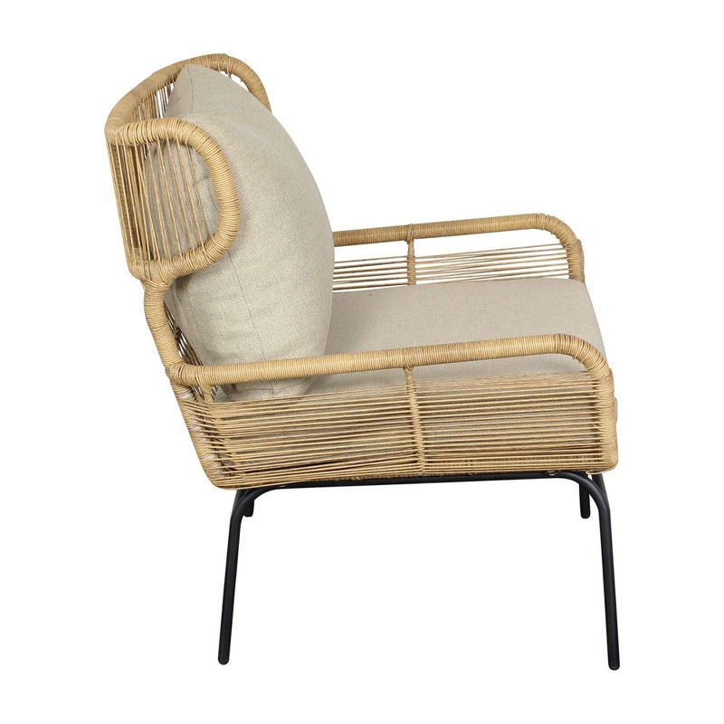 Pine Crest 4pc Loveseat Seating Group - Black - Courtyard Casual