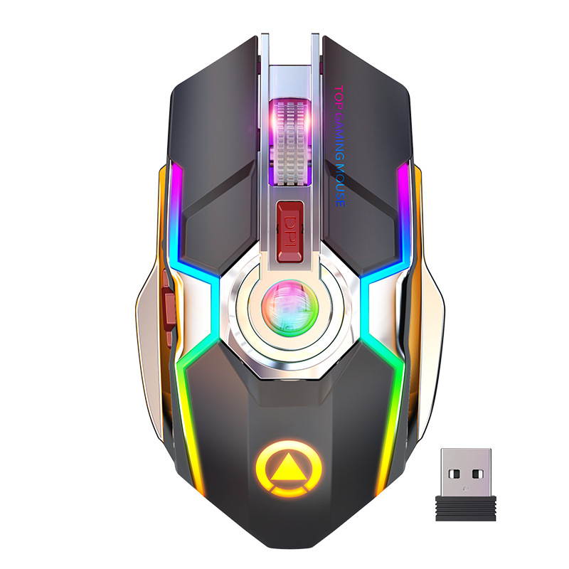 A5 Wireless Mouse, Rechargeable Game, RGB Light-emitting Mute, Silent Computer Accessories, Lithium Battery 500 MAh