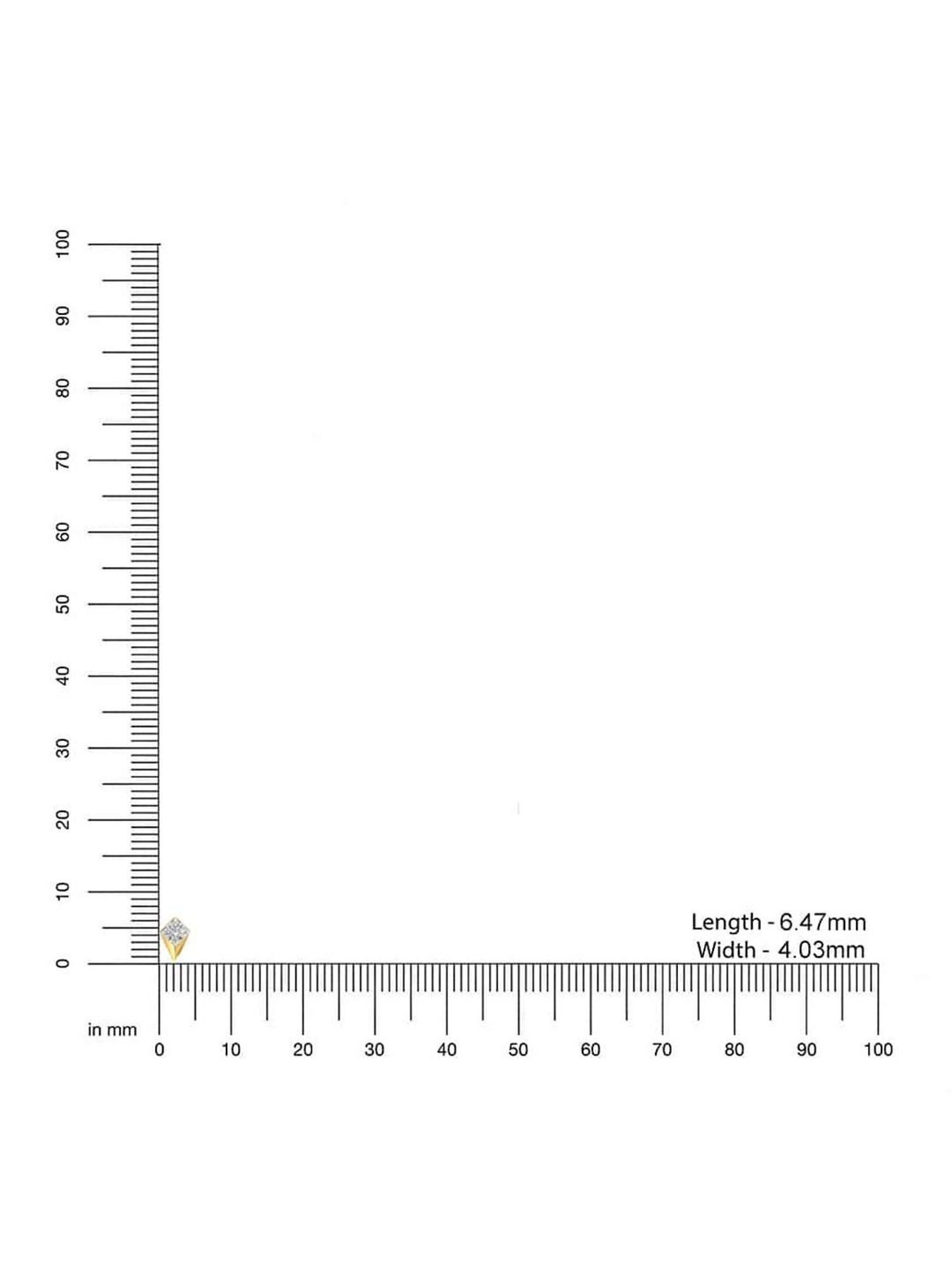 Mia By Tanishq Mia Icicles 14k Gold Glistening Valley Stud Earrings