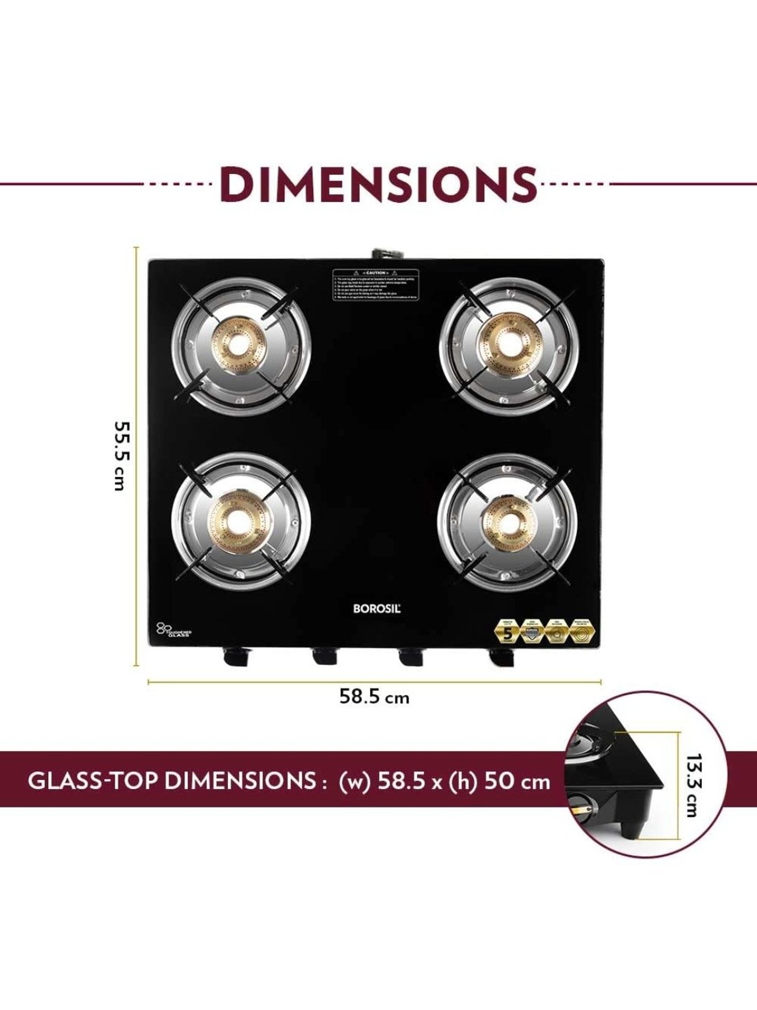 Glen LPG Gas Stoves with 3 Burner