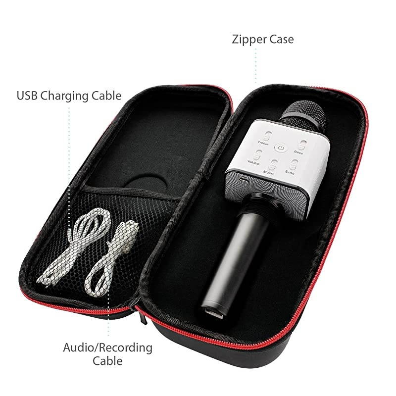 Microphone Wireless Handheld Machine For Kids With Bluetooth Speaker Player System Best Portable Multipurpose Professional Vocal Mixer Mic Sing Songs And Play Music On Apple amp Android Ivory