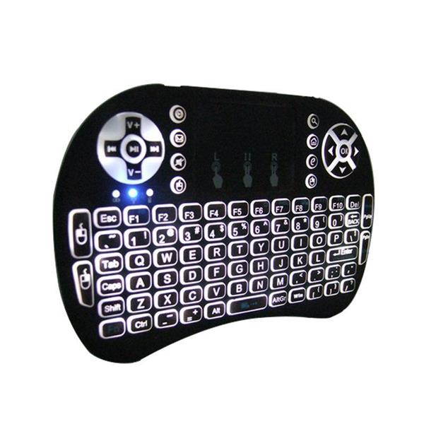 Mini Wireless Keyboard,2.4GHz Warm White Backlight with Touchpad