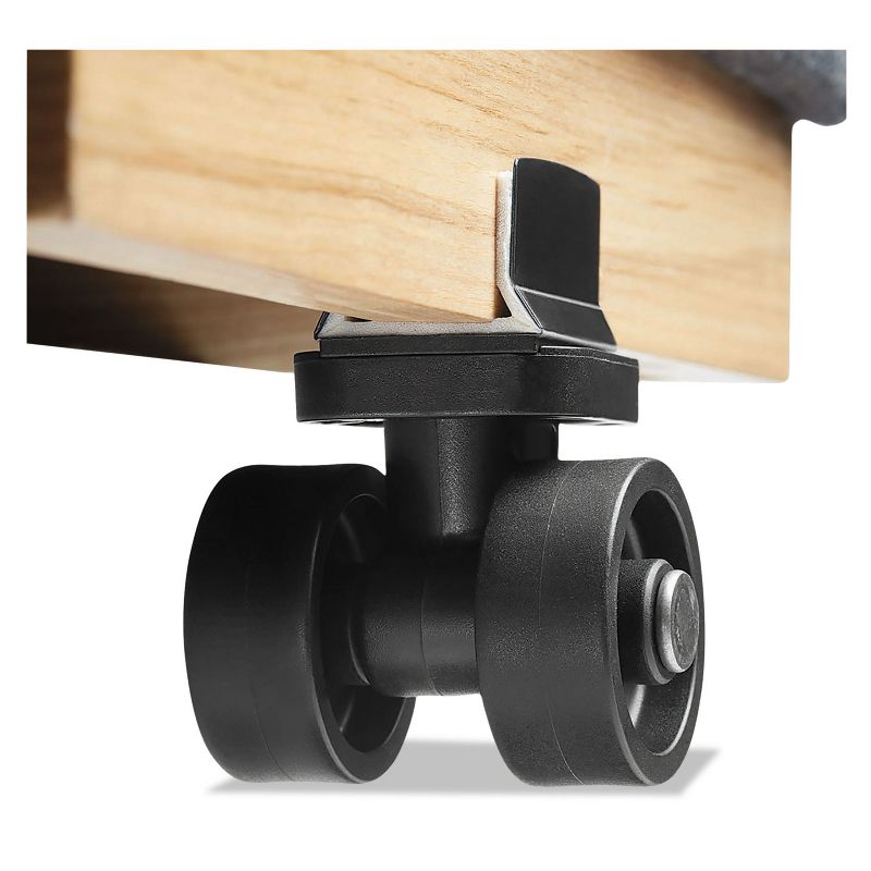 Master Caster Roll-Arounds Instant Swivel Wheels Self-Adhesive Black 4/Set 17240