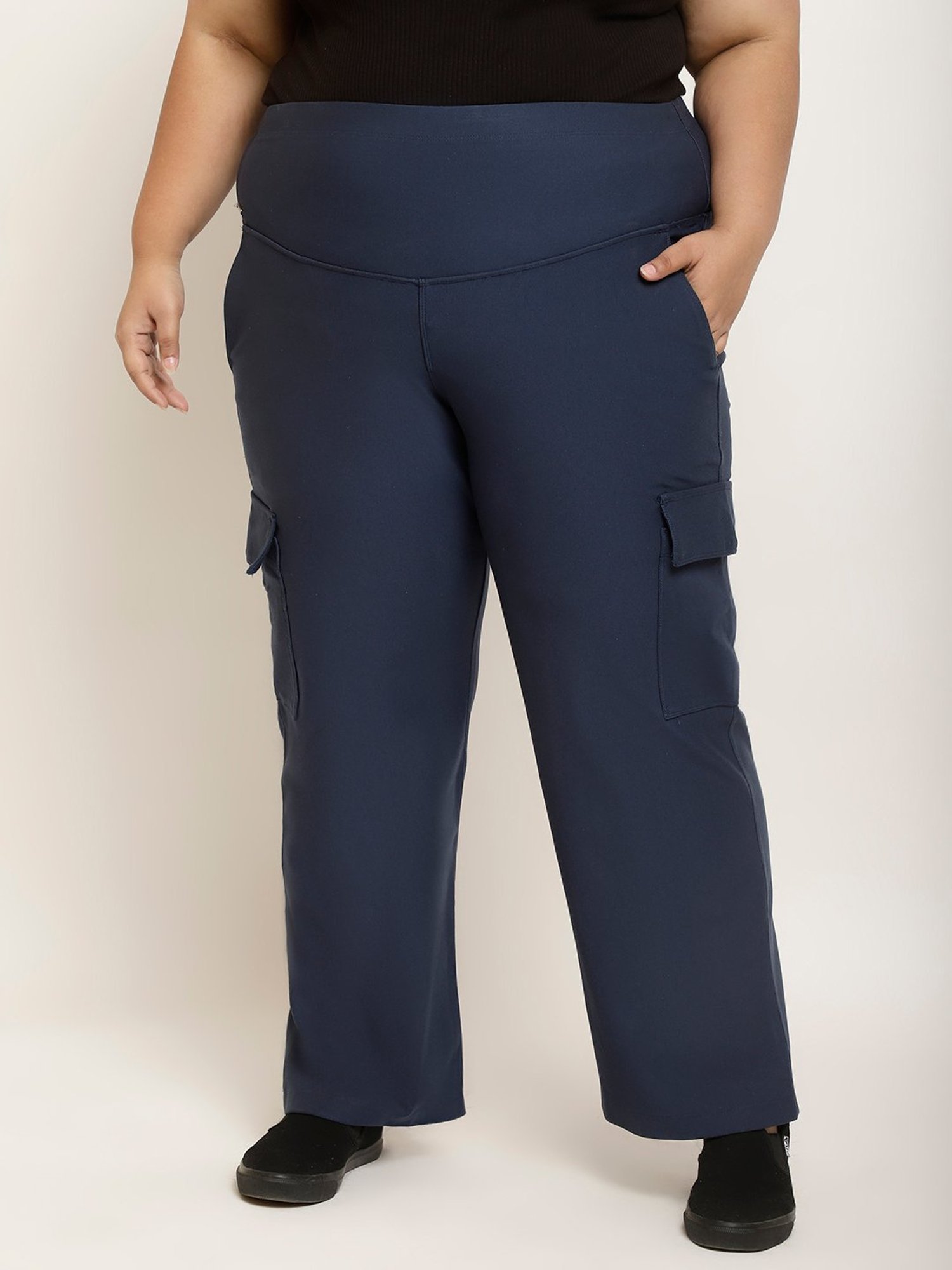 KENDALL + KYLIE Black Mid Rise Pants