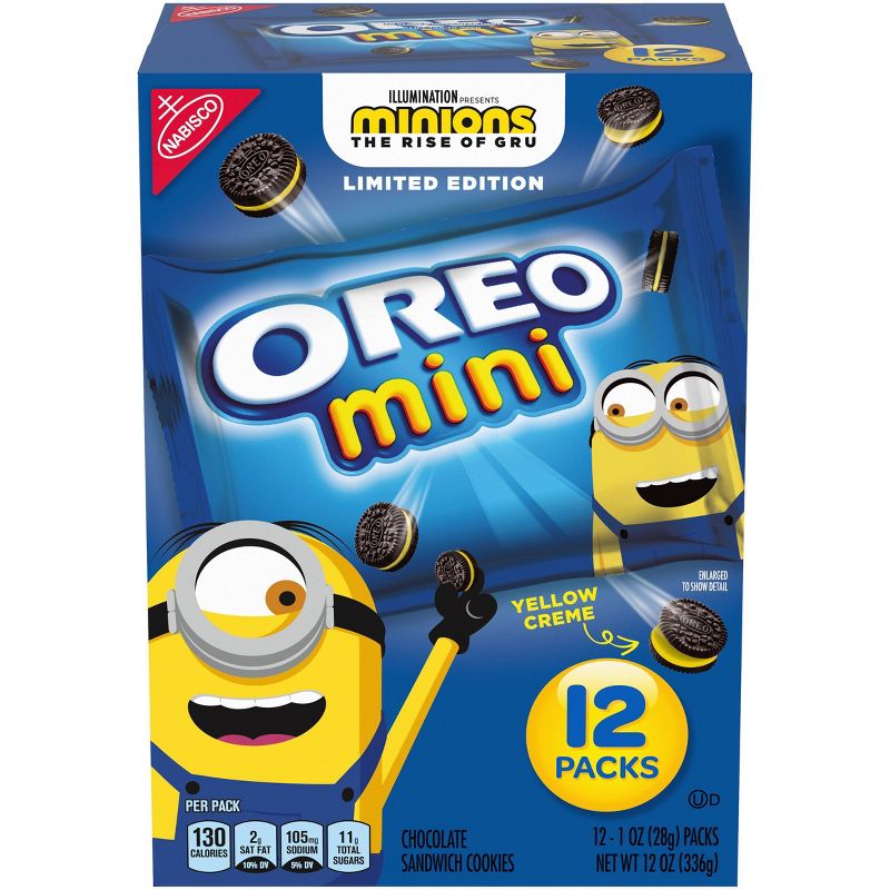 Nabisco Minions Mini Oreo Cookies Limited Edition Cookies - 12ct