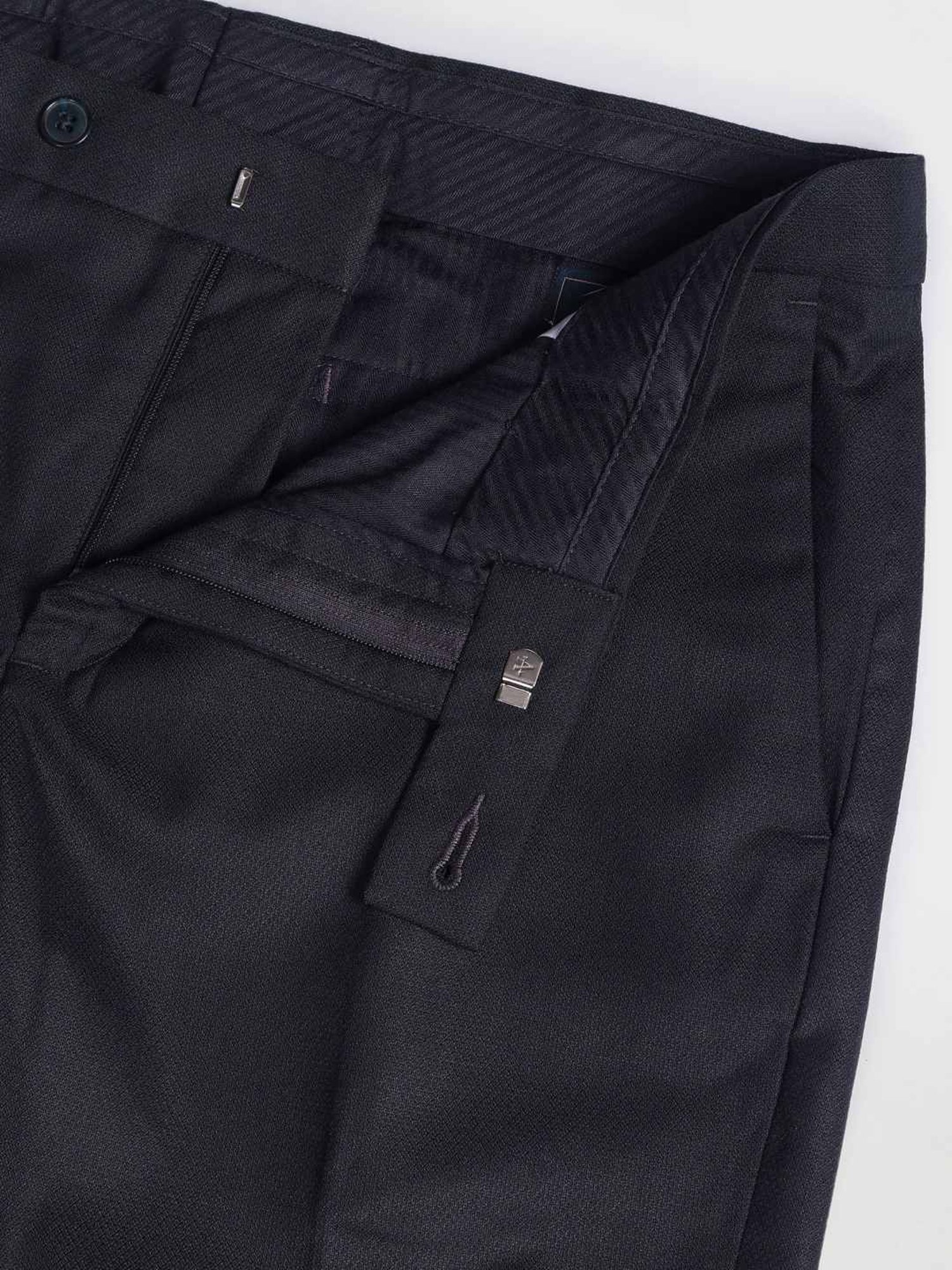 Arrow Blue Regular Fit Self Pattern Trousers