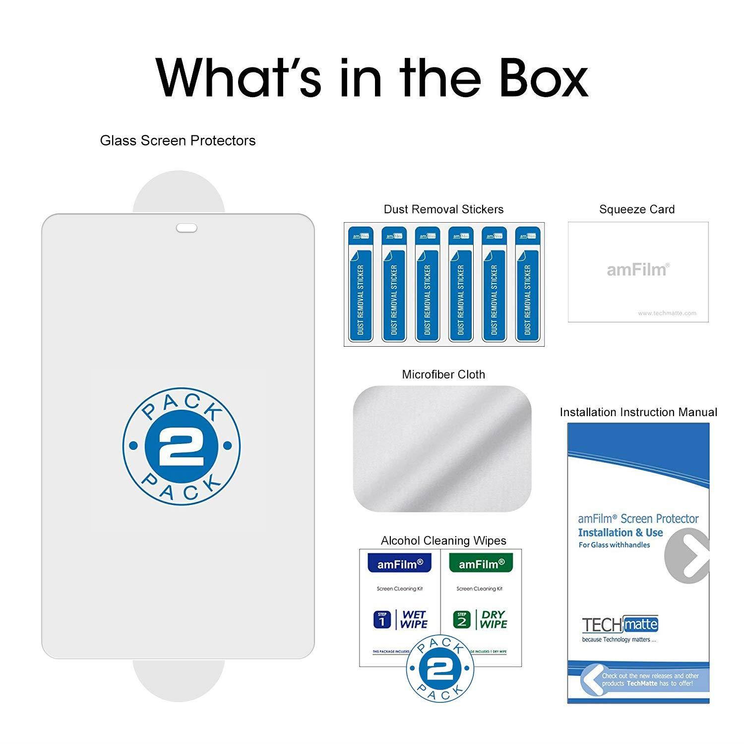 amFilm Samsung Galaxy Tab A 10.5 (SM-T590) Screen Protector Glass 2 Pack, Tempered Glass Screen Protector for Samsung Galaxy Tab A 10.5 (SM-T590/SM-T595) 0.33mm 2.5D (2 Pack)