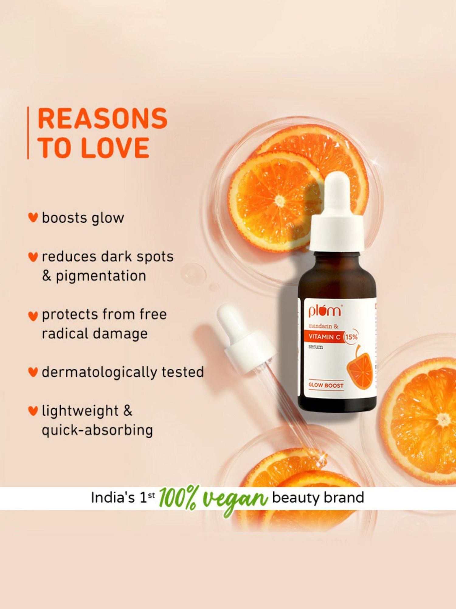 Plum 15% Vitamin C Face Serum with Mandarin - 20 ml