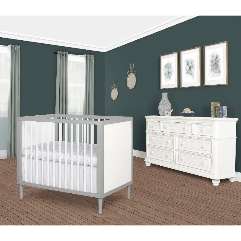 Dream On Me Cody 4-in-1 Mini Modern Crib - Gray
