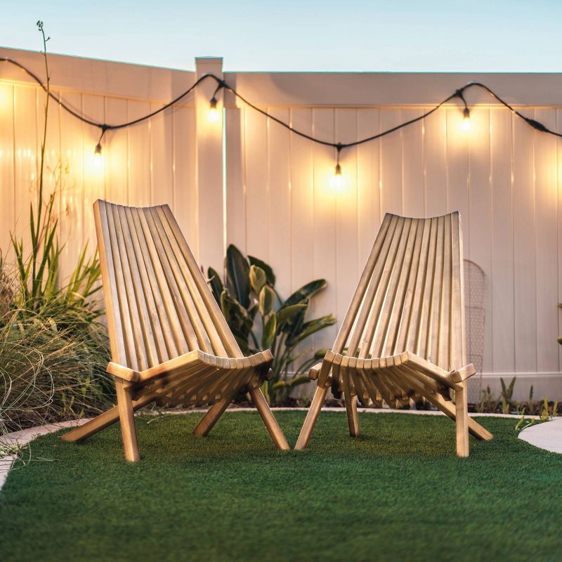 Tamarack Wood Folding Patio Chair - CleverMade