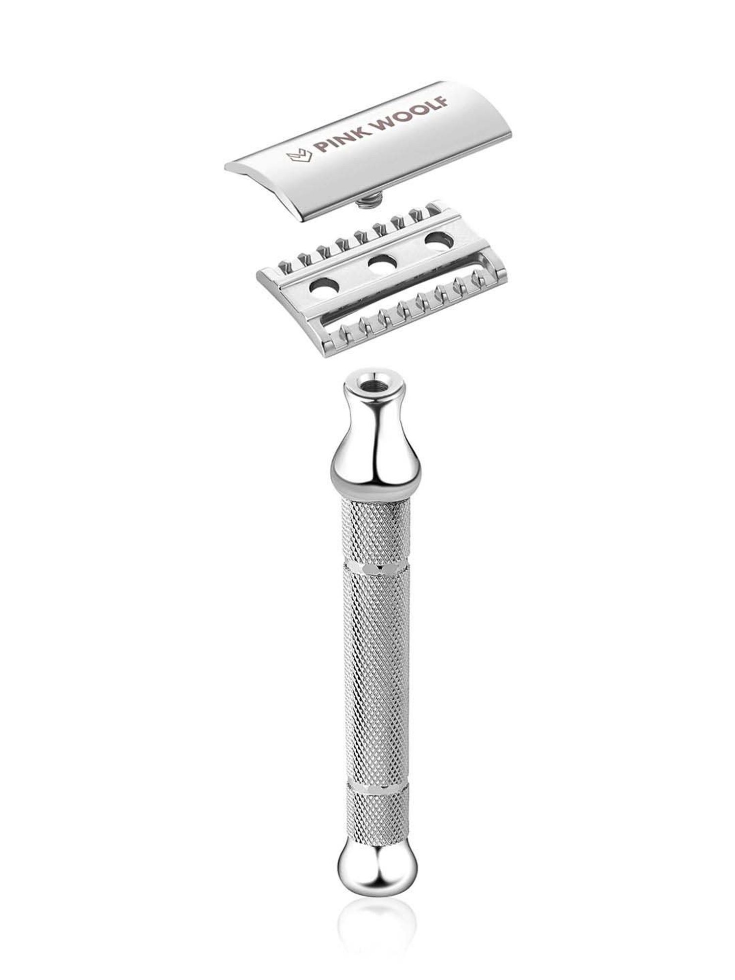 Pink Woolf Open Comb Double Edge Safety Razor Chrome OC70