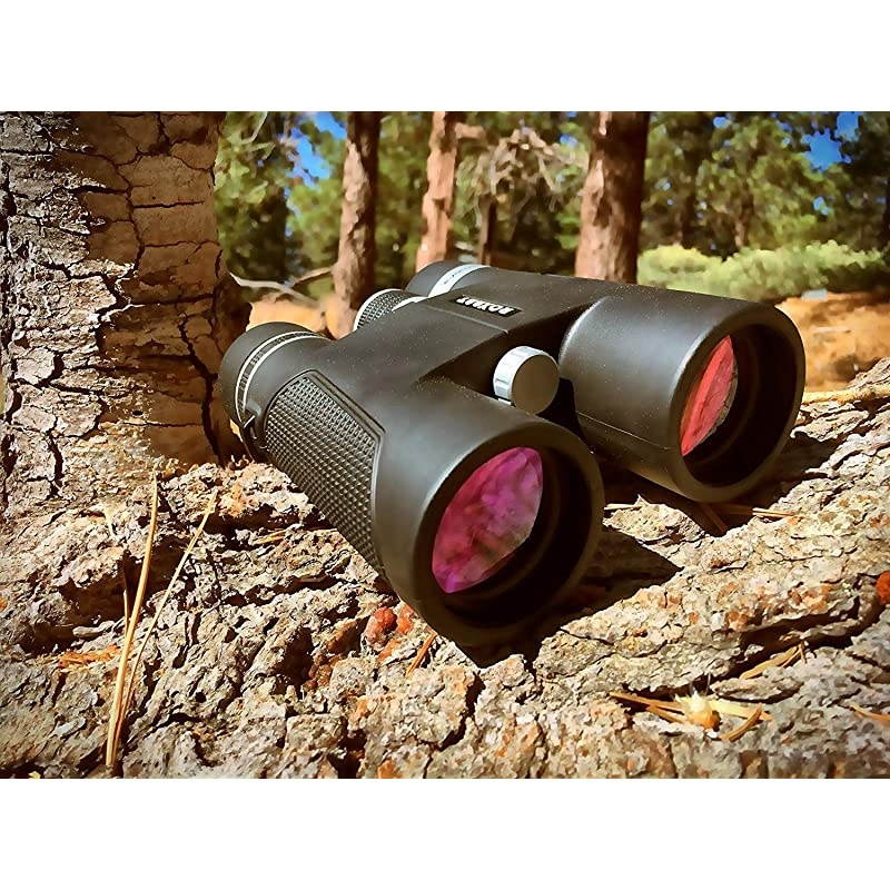 Authentic Evolution Professional High Definition Long Range Binoculars for Adults | 10x42 Shockproof Dust Proof Weatherproof Rubber Armor Sturdy Metal Alloy Frame + Case amp Accessories