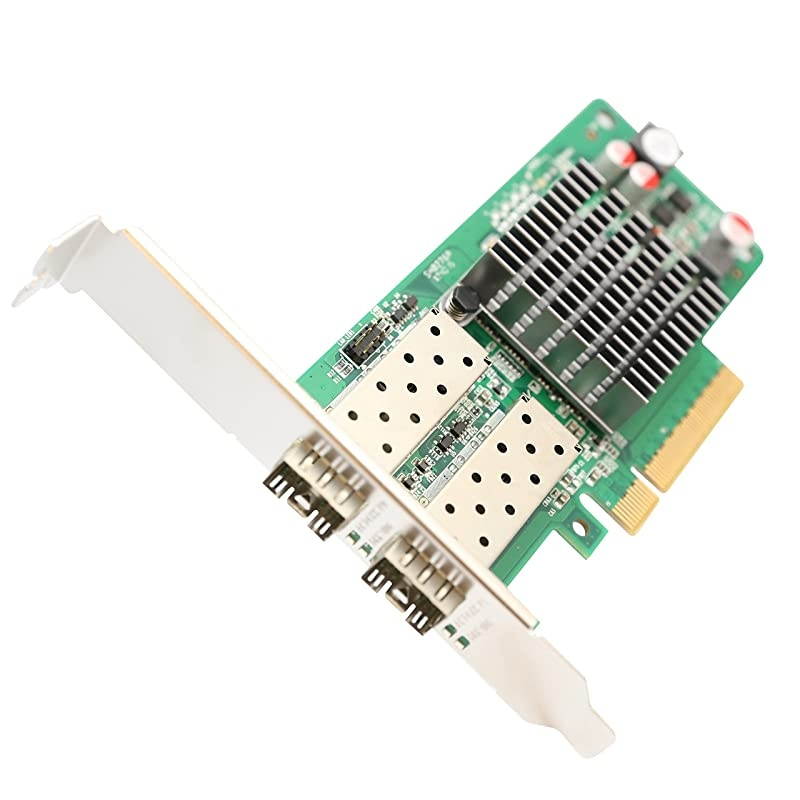 Port SFP+ 10 Gigabit Pci-E X8 NIC Network Card Intel Chipset