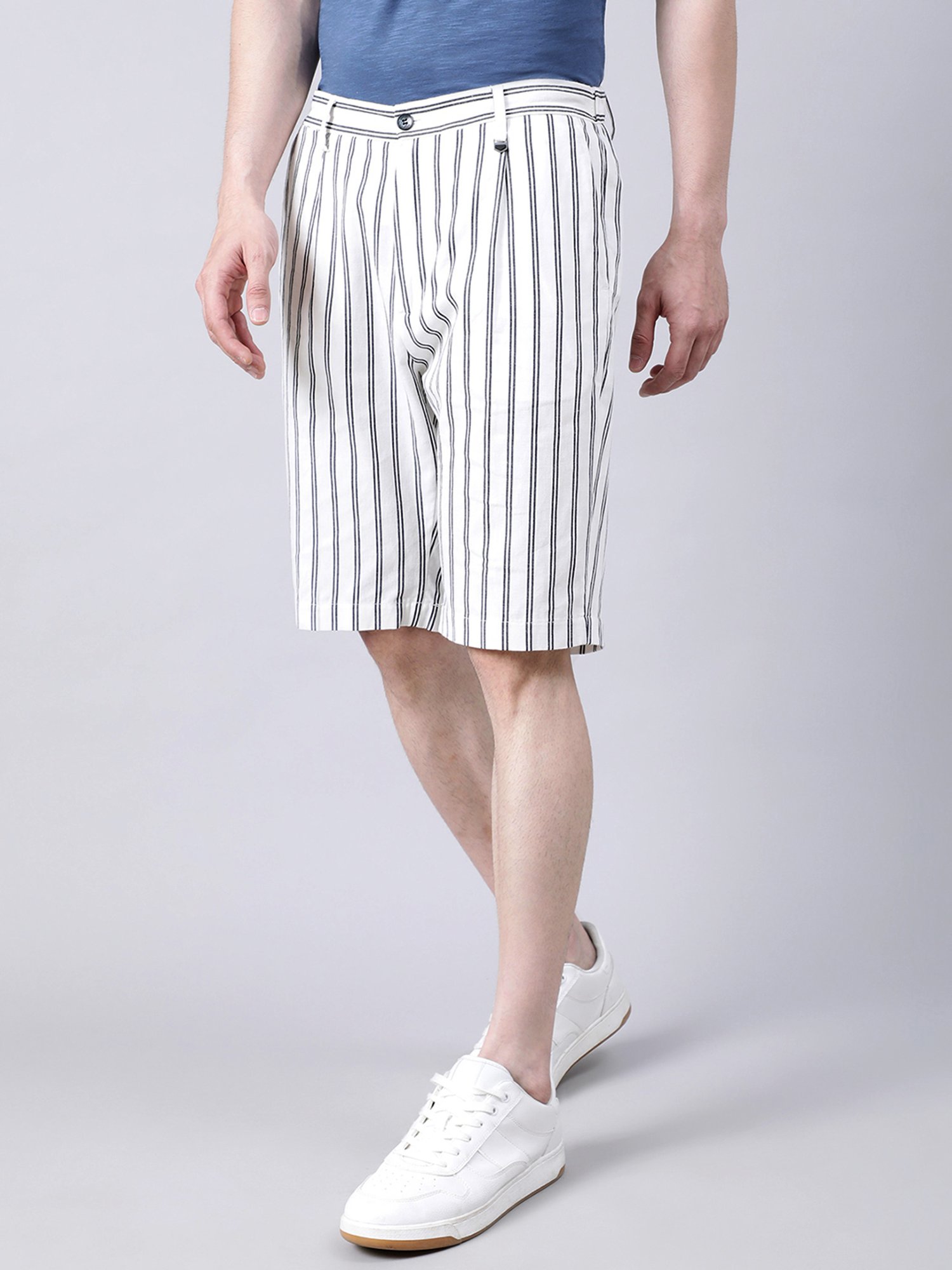 Antony Morato White Striped Shorts