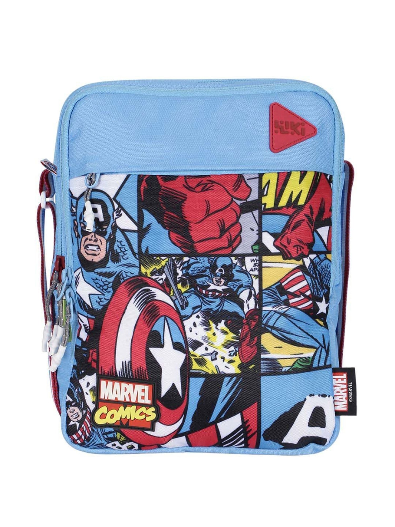 Wiki Budd Marve Blue Printed Medium Cross Body Bag