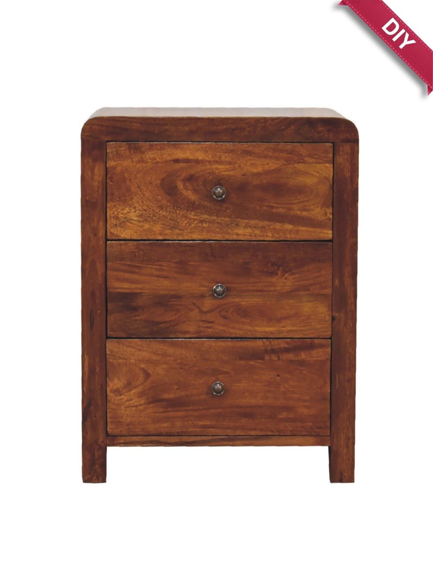 Sleepyhead Ally Teak Brown Sheesham Wood Bedside Table