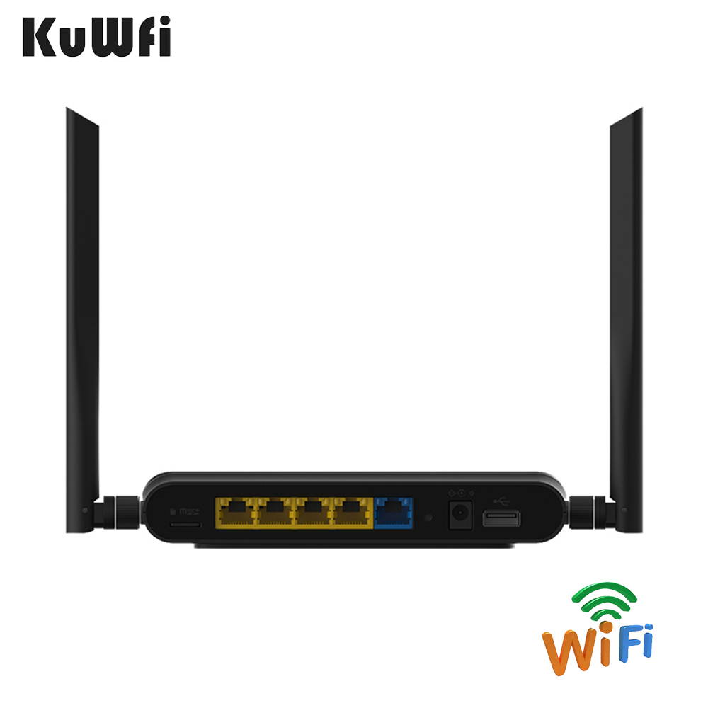 KuWFi Dual Band WiFi Router 2.4Ghz/5Ghz 11AC Smart WiFi Repeater with External Antennas 1200mbps Enterprise Wireless Network Access Point for Home