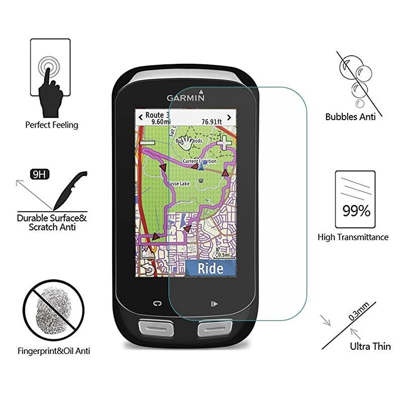 Pack of 4) Tempered Glass Screen Protector for Garmin Edge 1000,  0.3mm 9H Hard Scratch-Resistant Screen Protector for Garmin Edge 1000