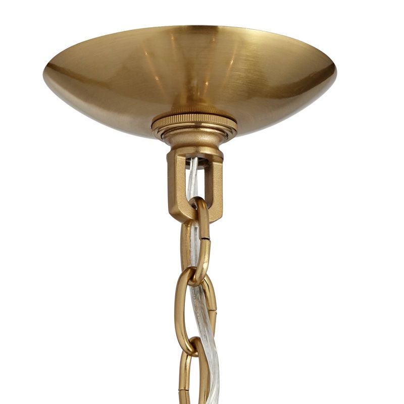 Vienna Full Spectrum Gold Crystal Chandelier 26 1/2" Wide Curved Arm 6-Light Fixture for Dining Room House Foyer Kitchen Entryway