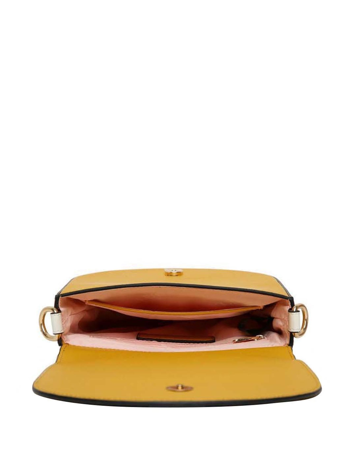 KLEIO Mustard Solid Small Sling Handbag