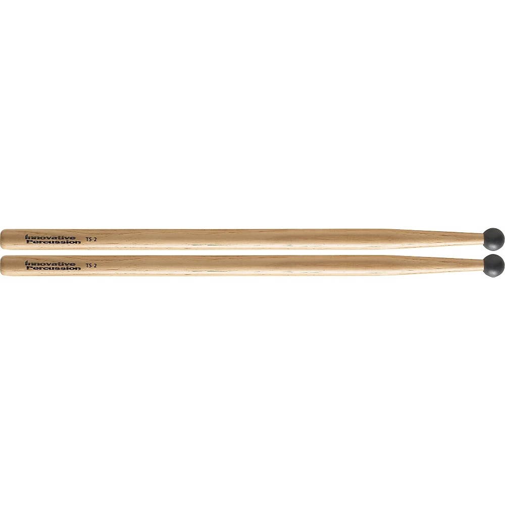 Innovative Percussion Field Series Multi-Tom Hickory Drum Sticks TS-2 OVERSIZED ROUND BEAD NYLON HICKORY