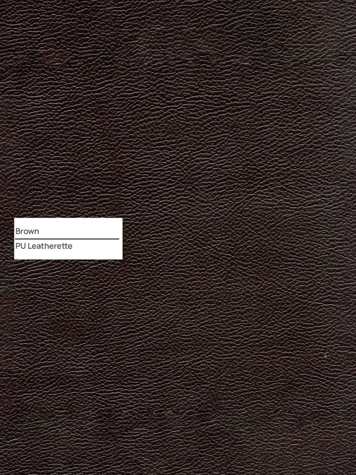 Trevi Olive Brown Leather & Neem Wood 1 Seater Sofa