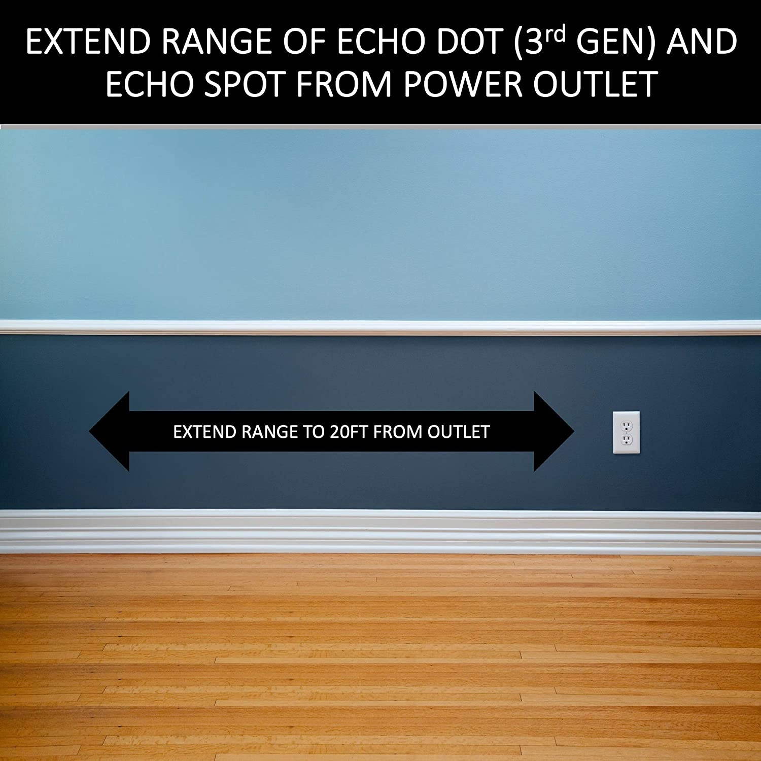 Made for Amazon 10FT Power Cable Extender for Echo Dot (3rd Gen) and Echo Spot