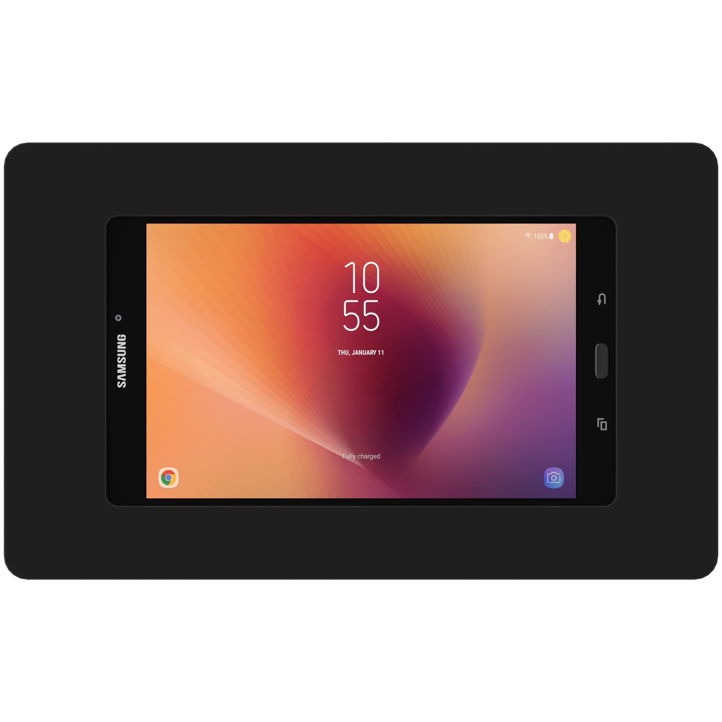 VidaMount Black On-Wall Tablet Mount compatible with Samsung Galaxy Tab A 8.0 (2017)