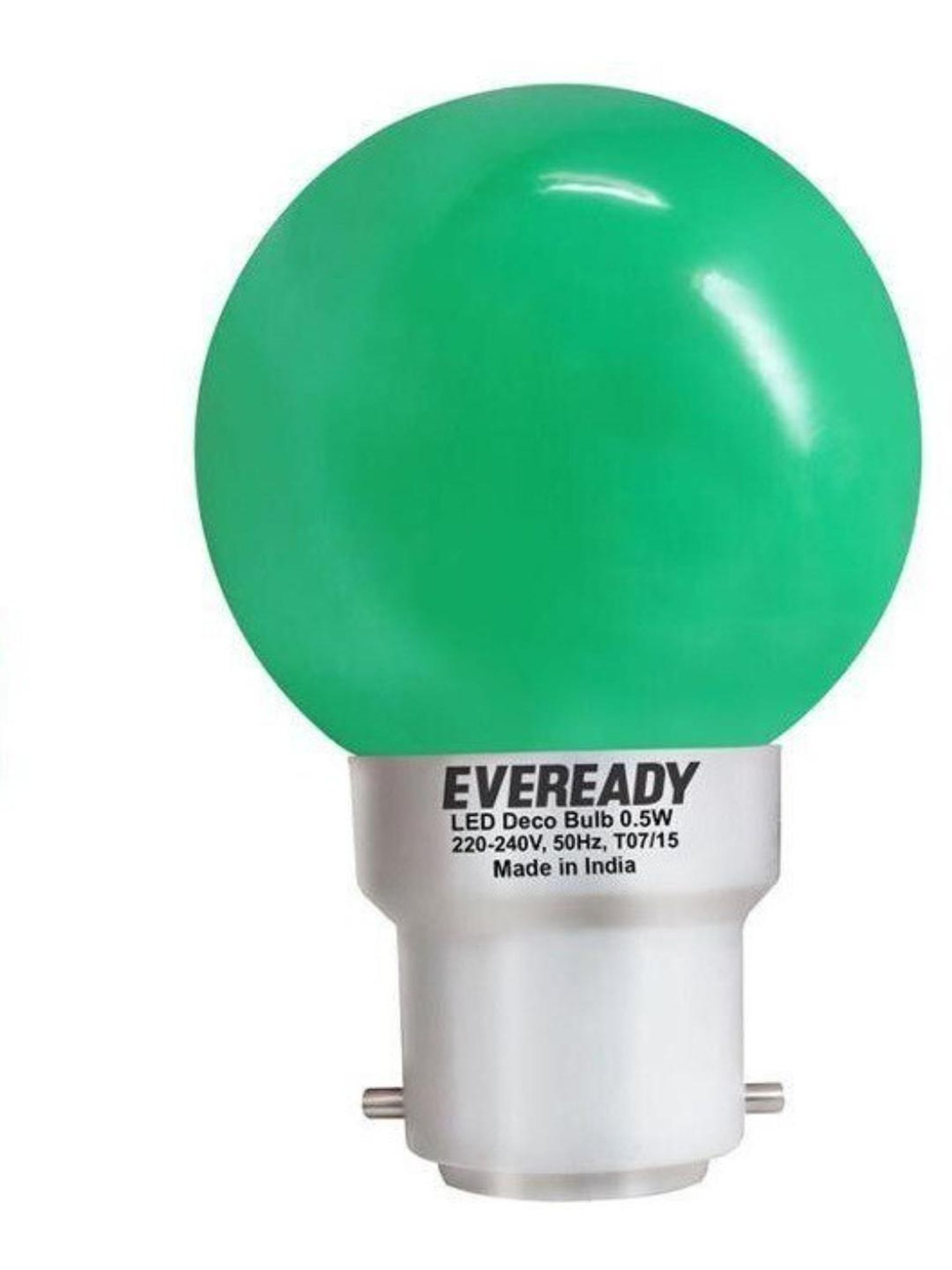 Eveready 0.5 W Standard B22 LED Bulb Pack of 6 (Green)