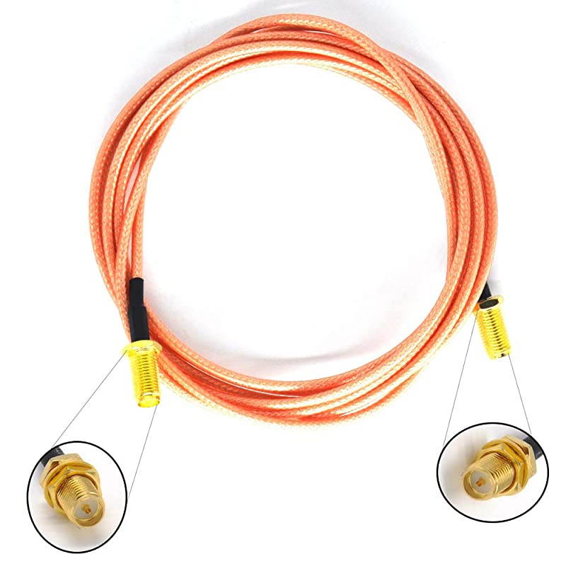 65FT Digital FPV Antenna Extension Cable SMA Female to SMA Female RF Coax Cable Connector Connecting Line 2M SMA Female to Female Bulkhead Crimp Antenna Coaxial Low Loss Cable RG316