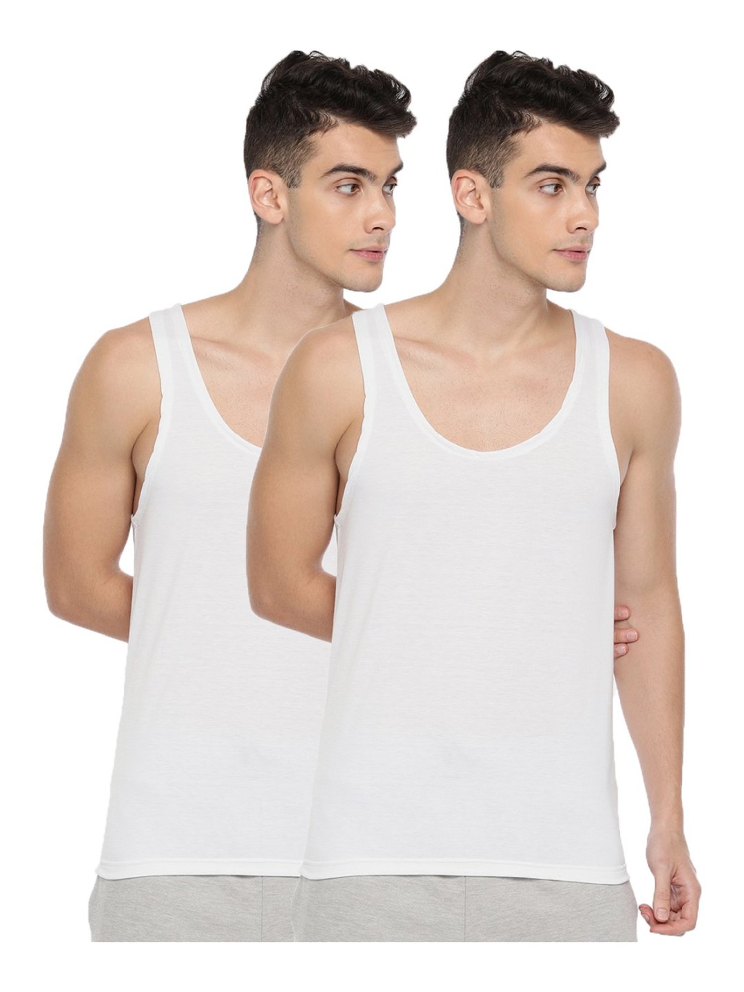 IC4 White Vests - Pack of 2
