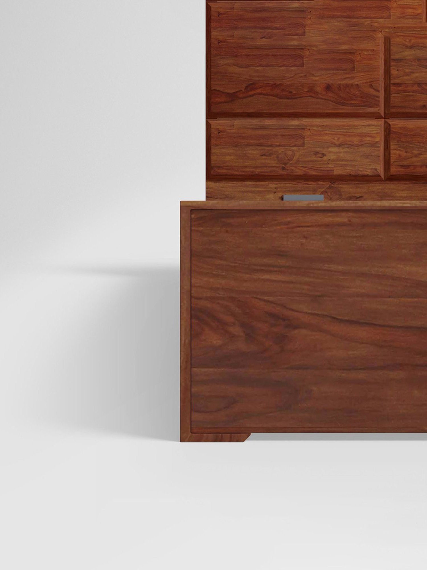 Nilkamal Riva Black Engineered Wood King Size Bed with Storage