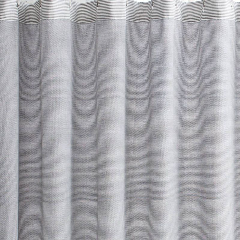 Fringe Cotton Shower Curtain Gray - VCNY