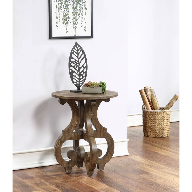 Sherwood Occasional Round Accent Table Brown - Treasure Trove Accents