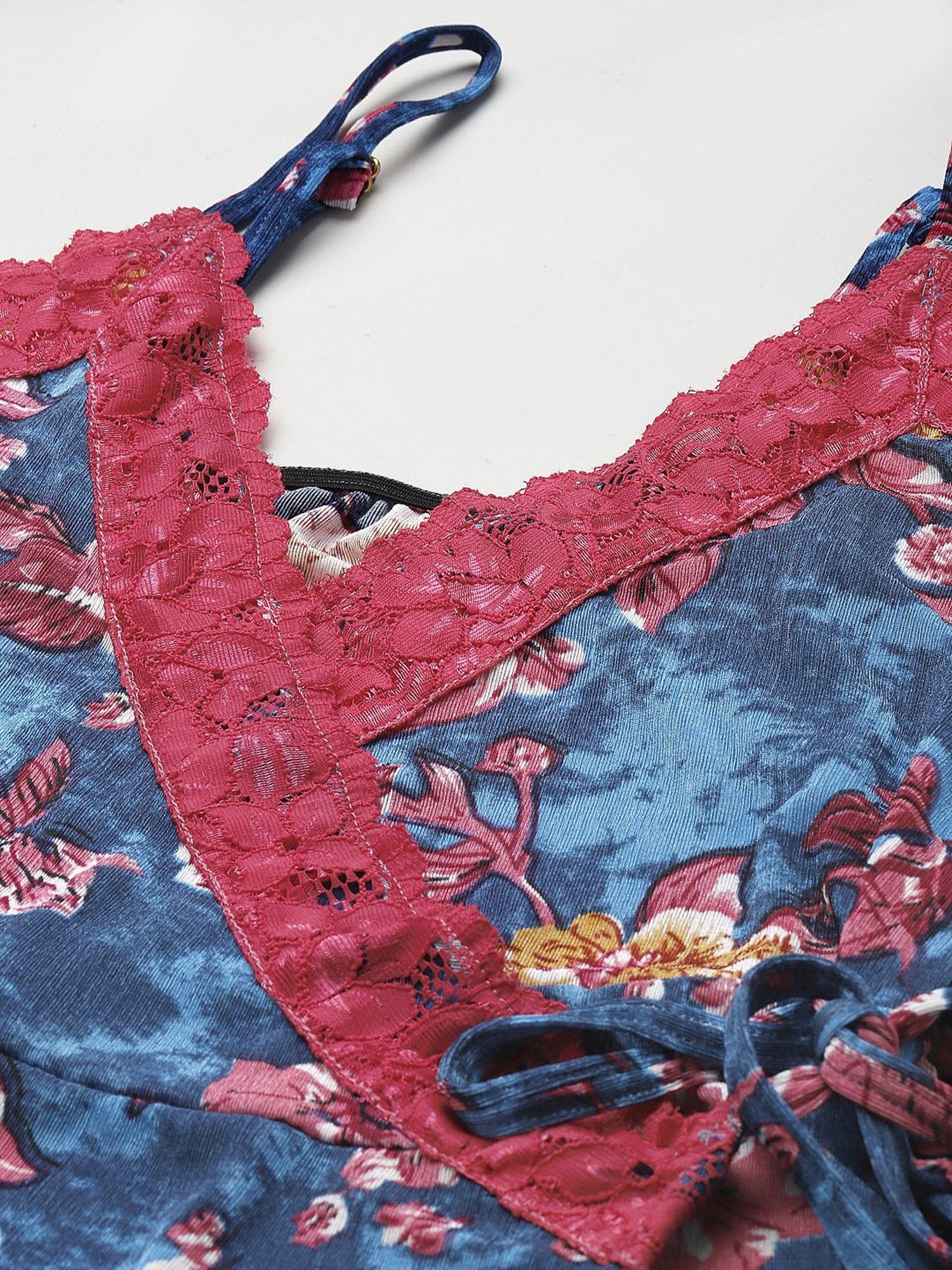 Ms.Lingies Blue Printed Nighty