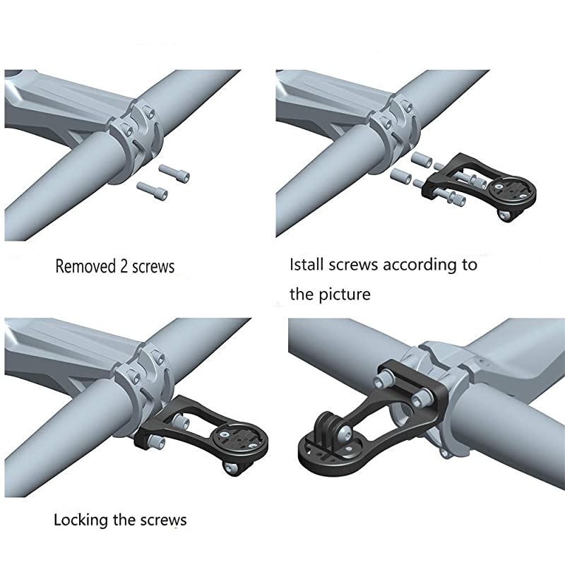 Front Bike Computer Combo Mount for Wahoo ElemntWahoo Elemnt Bolt Wahoo Elemnt MiniGopro and Bike Light Adapter