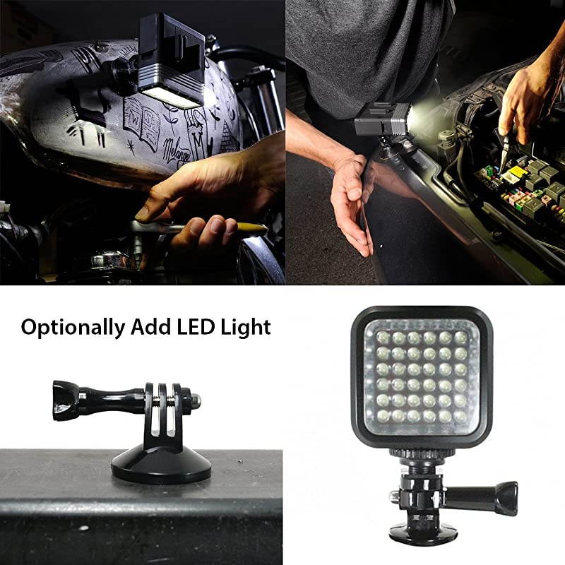 Chrome Plated Magnetic Camera & Phone Mount w/Quick Clip for Sports Camera, or Phone. Great for Video, Pictures, Livestreaming, or WOD. (Lg. Clip Magnet)