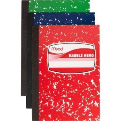 Mead Square Deal Colored Memo Book - 80 Sheet - Narrow Ruled - 3.50" X (45417)