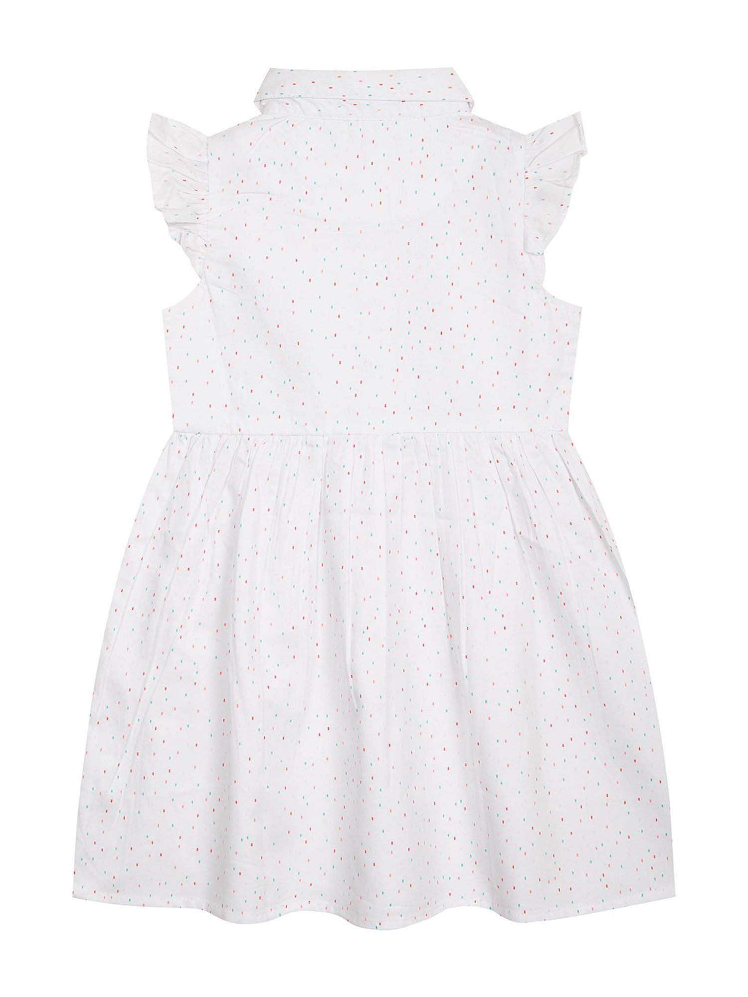Budding Bees Kids White Printed Dress