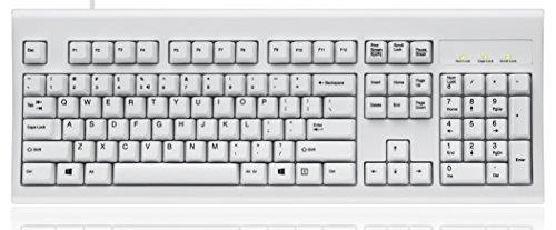 Perixx PERIBOARD-106 US, Wired USB Standard Keyboard, 104 Curve Keys Basic and Ergonomic Keyboard, Black, Full US Layout